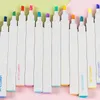 6-teiliges helles Farb-Highlighter-Stift-Set, weicher Pinsel, Kunstmarker, Liner zum Zeichnen, Malen, Büro, Schule, A6281