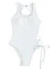 Swim Wear OEING Bandage Female Beach Bra 2022 Bikini Sexy Back Cutout Lace One-piece Suit Swimsuit Bathing Suit Women Jumpsuits Playsuits T221208