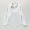 Kvinnors blusar Kvinnor Lossa Batwing Sleeve White Shirt Topps Casual All-Match V-Neck Spring 2022 Ladies Button Blue
