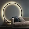 2022 Cerchio semplice Sfondo Decorazione Lampade Nuove moderne luci da parete a LED Soggiorno Camera da letto Comodino Corridoio Corridoio Illuminazione interna