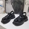 Sandals Women Female Strap Summer Buckle Fashion Casual Slides New Shoes Platform Thick Bottom Elegant Ladies Flats Sandal T