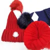 Gorro de malha de inverno de designer gorro de lã feminino robusto de malha grosso quente de pele sintética pom s chapéus femininos bonés 10 cores