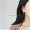 Stud 925 Sterling Sier Earrings For Women Ins Simple High Quality Allmatch U Type Fine Jewelry Gift Yme444 Drop Delivery Ot257