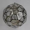 Pendant Lamps Modern Etch Web Lights Round Art Diamond Ball Stainless Steel Dining Room Bedroom Desktop Hanging Fixture