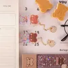 1pcs Caramel Pudding Bear 15cm Ruler Bookmark Type Cute Cartoon Straight Liner Office School Student Supplies A7290