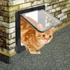 犬アパレルペット用品動物小猫ゲートドア子猫セキュリティフラップ4ウェイロック可能
