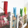 Yüksek kaliteli 35mm boyutlu renkli ahşap fotoğraf clothespin zanaat dekorasyon klipleri okul ofis paperclips renkli klipler
