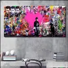 Pinturas grandes telas decora￧￣o de parede pintura de arte abstrata graffiti picture impress￣o para a sala de estar em casa decoratio homefavor dhgtk