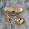 Sexy LOSLANDIFEN 14CM Platform High Heels Ankle Strap Sandals Open Toe Sanke Gladiator Party Dress Women Shoes T221209 f4131