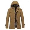 Men's Down Autumn Size Spring And Jacket Pure Cotton Washing Medium Length Large Leisure Windbreaker Coat