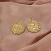 Boucles d'oreilles SIPNEJEL couleur or Vintage accessoires pièce pour femmes grand cercle géométrique rond fête bijoux