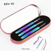 Nail Art Kits 1 set hoogwaardige roestvrij staal 2 -weg cuticle -bestand duw lepel duwer remover manicure pedicure tool