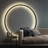 2022 Cerchio semplice Sfondo Decorazione Lampade Nuove moderne luci da parete a LED Soggiorno Camera da letto Comodino Corridoio Corridoio Illuminazione interna