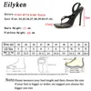 Women New Eilyken shoes Buckle summer Square Sandals Toe Cross Tied Sexy High heels Pumps Stripper Shoes T230103 583