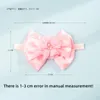 Accessoires de cheveux bébé fille bandeau Satin bande arcs né bandeau enfant en bas âge Bandage ruban mousseline de soie fleur Rose chapeaux enfants