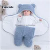 Schlafsäcke Baby Slee Bag Trasoft Fluffy Fleece Born Empfangsdecke Säugling Jungen Mädchen Clothesslee Kindergarten Wrap Swaddle 29 Drop DHS9Q