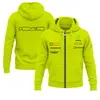 F1 Team Hoodie Formula 1 Hoodies 2022 Motorsport Casual New Season dragkedja Sweatshirt Spring Autumn Men's Jackets överdimensionerade CO262A