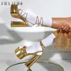 Sandali ad alta piattaforma ribetrini marchio tacco IN tacchi bowknot Donne sexy abito da festa sexy scarpe d'oro di alta qualità t221209 426