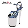 Leopard Sexy Sandals 2022 Women Pole Dance Stripper Combat Fetish High Heels Summer Platform Party Club 20 CM Shoes T221209 249 T2219