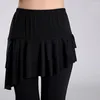 Stage Wear Latin Dance Skirt Women Yoga Pants Divided Milk Silk Fitness Square Clothing