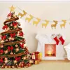 Party Decoration Ornaments Of Christmas And Year Holidays Decorative Banner Deer Flag Paper Garland