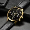 Relógios de pulseira 2022 Luxo Menção Assista a Moda Sport Ligo de Leather Banda de Couro Business Business Wristwatch Calendário Relógio