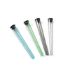 Pre roll Tube plastic smoking Pipes tubes 115mm doob tube joint holder cones with lid Hand Maker Container Pill Case