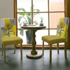 Housses de chaise Dahlia peinture à l'huile plante abstraite fleur couverture jaune salle à manger Spandex siège extensible ensemble de cas de bureau à domicile