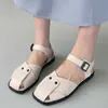Chaussures Femme Toe dames Casual Square Shoe femelle Sandals Sandals Femme 2022 Nouveau Gladiateur d'été Flats T221209 853