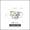 Tassen 400 ml Griff Einfache Keramik Geometrische Kaffee Irregar Form Nordic Wohnkultur Geschenk Retro Handbemalte Tasse Drop Lieferung Garten Ki DHRR2