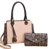 Женская модная сумка через плечо, большая вместительная сумка из двух частей с принтом, уличная тенденция, кожаная сумка контрастного цвета, элегантные сумки-мессенджеры из змеиной кожи 81287