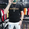 2023 Mens Letter Sequins Men's T-Shirts luxury White Black Fashion Designer Summer Highs Quality Top Short Sleeve Size S-5XL