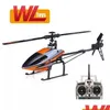 Electric/Rc Aircraft Wltoys V950 2.4G 6Ch 3D6G 1912 2830Kv Brushless Motor Flybarless Rc Helicopter Rtf Remote Control Toys 220224 D Dhkfv