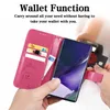 حالات هاتف محفظة لـ Samsung Galaxy S23 S22 S21 S20 Note20 Ultra Note10 بالإضافة إلى أربعة أوراق Clover Compossing Pu Leather Flip Cover مع فتحات البطاقة