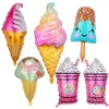 Dekoracja imprezy 2-4 PCS Giant Donut Ice Cream Hel Foil Balloony stożka Popsicle Hawaii Girl Baby Shower Dekoracje