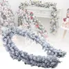 Decorative Flowers Decoration Xmas Tree Staircase Ornament Artificial Greenery Falling Cedar Rattan Christmas Pine Garland Snow Flocking