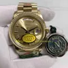 17 Färg Real Po Mens 904L Steel Super N Factory Watch Men 40mm 228238 Gold Champagne Roman Dial Armband 228239 228235 NOOBF E287V