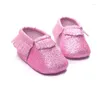 Första vandrare rosa färg baby prinsessor mocassins småbarn flicka pojke födda infantil skor för moccs cx30c