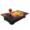 Spelkontroller RAC-J500S 8 knappar Arkad Joystick USB Wired Black Wood Panel f￶r PC