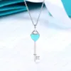 Nieuwe sleutelhanger ketting vrouwelijk roestvrij staal stel zilveren ketting hangselhals luxe sieraden cadeau vriendin accessoires groothandel met doos