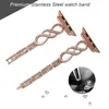 Bracelet en diamant pour femme à la mode pour Apple Watch Band Series Ultra 8 7 6 se 5 49MM Bracelet de montre en métal de luxe pour femme iWatch 41mm 45mm 40mm 44mm 38 / 42mm