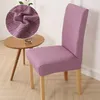 Stoelbedekkingen Universal Super Dik Cotton Spandex Dining Solid Color Cover Stoelhoezen Eetkamerstoel Wing Back Sillas de Comedor