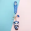 Barnfest favorit h￤rlig panda animation mjuka gummi h￤ngen nyckel kedja par v￤ska bilh￤nge g￥va Dh658
