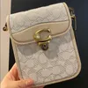 50% Discount in Stores 2023 Fashion Bag New Women's Studio Lock Cell Phone Classic Pattern Old Flower Zero Wallet Single Shoulder Msenger Bag