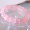 Bracciale elasticizzato in pietra naturale Bracciale con perline di cristallo rosa per regalo di gioielli da donna per ragazze 8 "1 pezzo H013