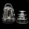 Bakeware Araçları 4 Katman/Katmanlar Yuvarlak Macaroon Tower Stand Kek Tutucu Ekran Raf Düğün Doğum Günü Dekorasyon Malzemeleri