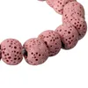 ストランドTumbeelluwa 8mm Lava Rock Stone Bracelet Brudde Prayers Beads Essential Oil Diffuser Strettent