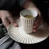 Set di stoviglie Tazza da tè in ceramica giapponese fatta a mano Tazza da acqua Colazione a casa Caffè Ufficio Coppia