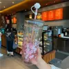 Nya Starbucks muggar rosa sakura stora kapacitetsglas medföljande kopp med halmkoppar FY5129 SS0130