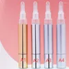 Opslagflessen 100 stcs 5 ml make -up lip gloss twist pen lege concealer buis met siliconen kop cosmetische fundering nagelolie container